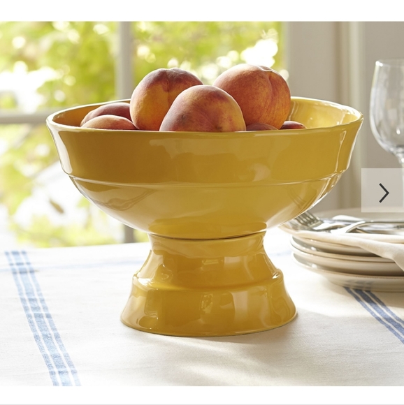 Pottery Barn Other - Pottery barn Yellow Ceramic Fruit Bowl